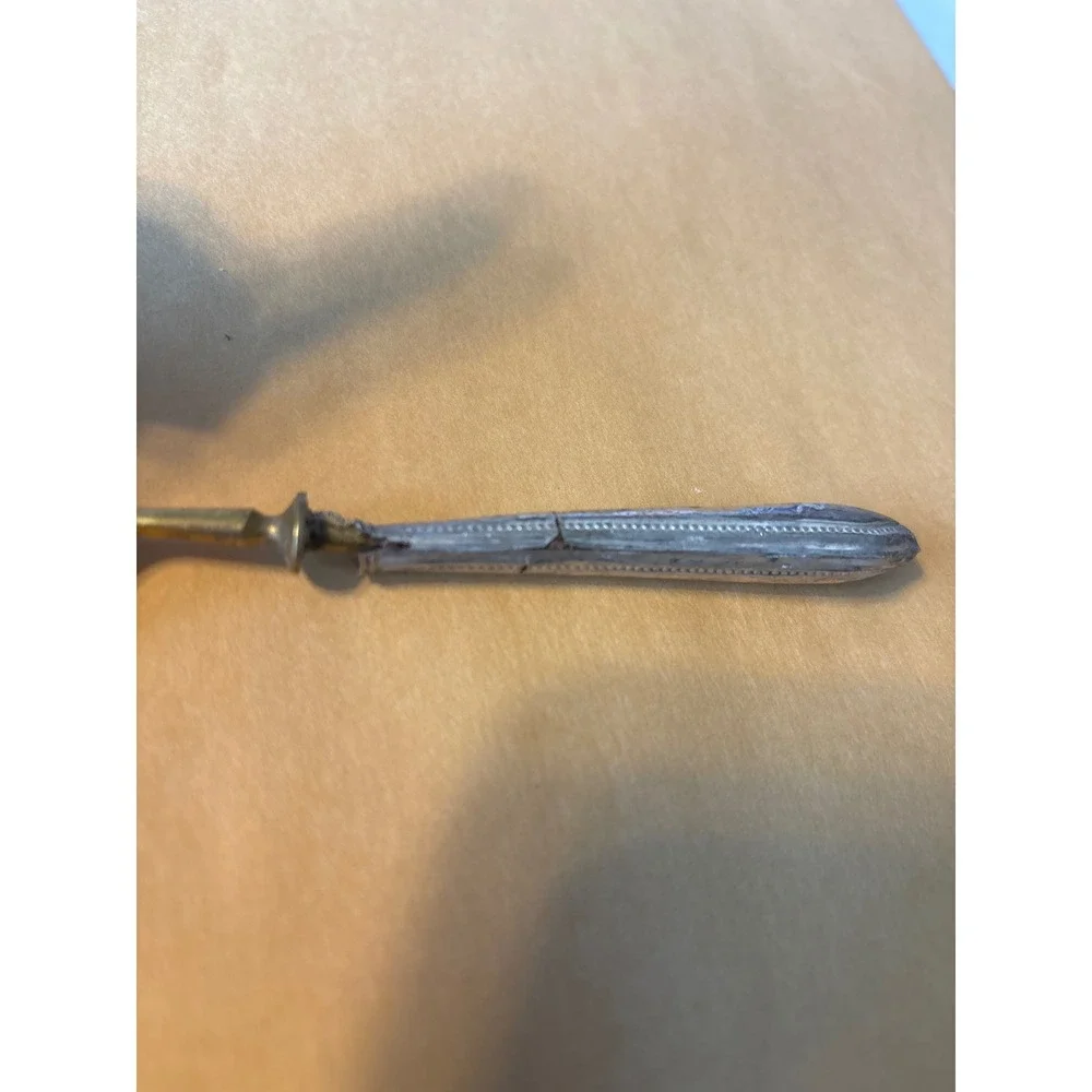 Unbranded Antique Pickle Fork Unisex OS Silver Gold Fair Ornate Beaded Handle